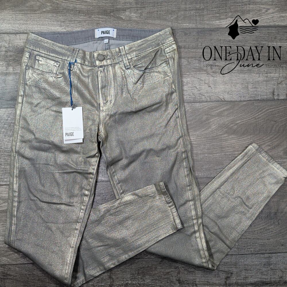 Paige Coated Denim Verdugo Ultra Skinny Jeans Size 10 (30)